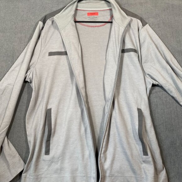 Alfani Slim Fit Full-Zip Gray Sweater Jacket With Contrast Accents Mens  XXL - Picture 5 of 9